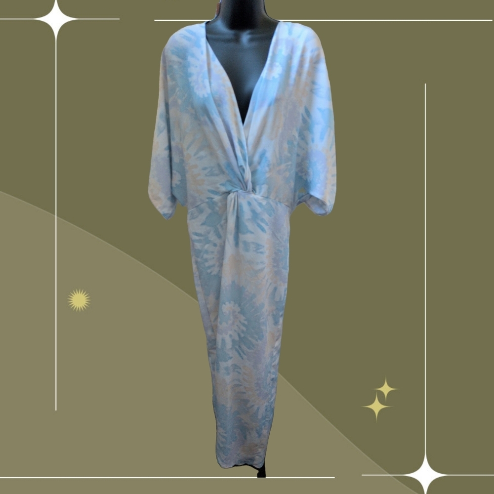 ✨ Lezat Tye Dye Midi Dolman Dress Size L